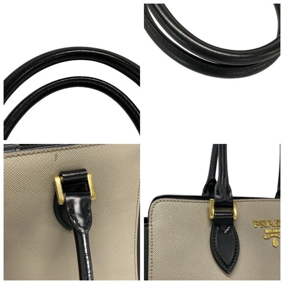 PRADA - Gray Black Saffiano Leather Tote Bag 760-042825 - Picture 7 of 14